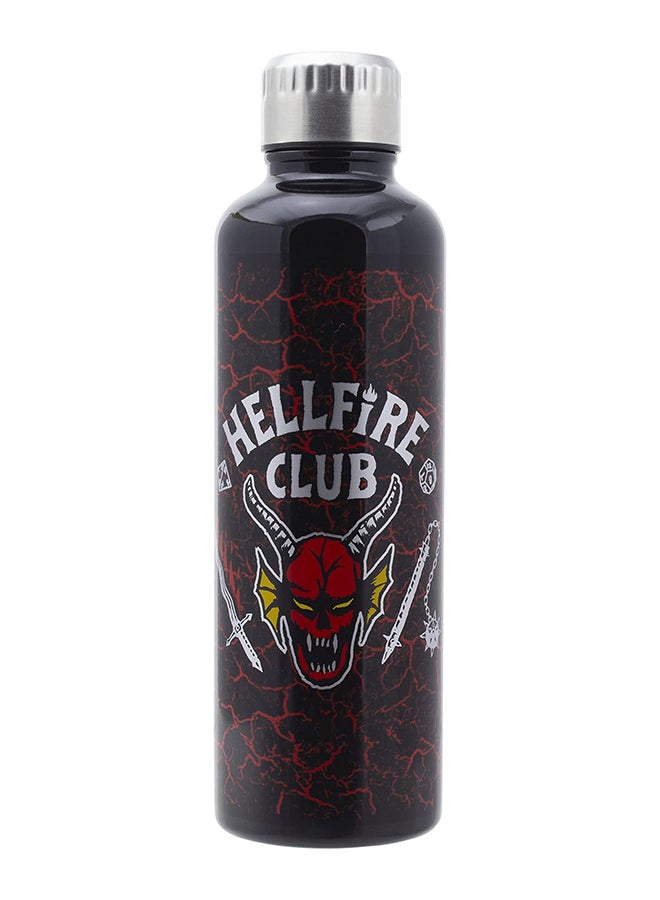 Paladone Paladone Stranger Things Hellfire Club Metal Water Bottle | Horror Movie Merchandise Stainless Steel Waterbottle with Lid | 500ml  - Image 3