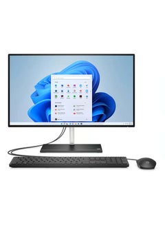 HP AIO 24-CK0003NE 23.8-Inch Display, Core i5-1235u Processor/8GB RAM/512GB SSD/Intel Iris XE Graphics/Windows 11 English/Arabic Black  - Image 1
