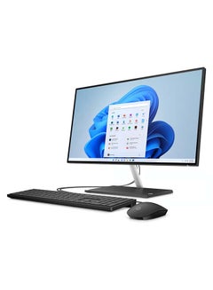 HP AIO 24-CK0003NE 23.8-Inch Display, Core i5-1235u Processor/8GB RAM/512GB SSD/Intel Iris XE Graphics/Windows 11 English/Arabic Black  - Image 2