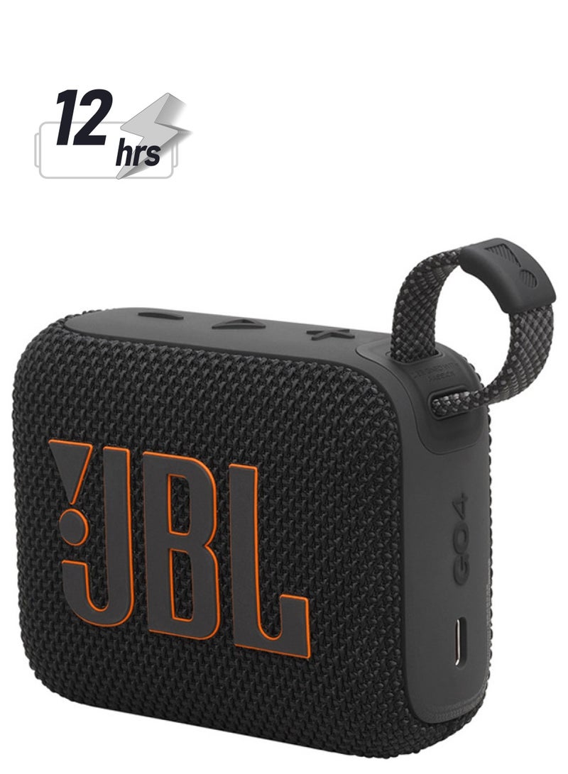 JBL - Go4-Portable Waterproof Speaker Black - Image 1