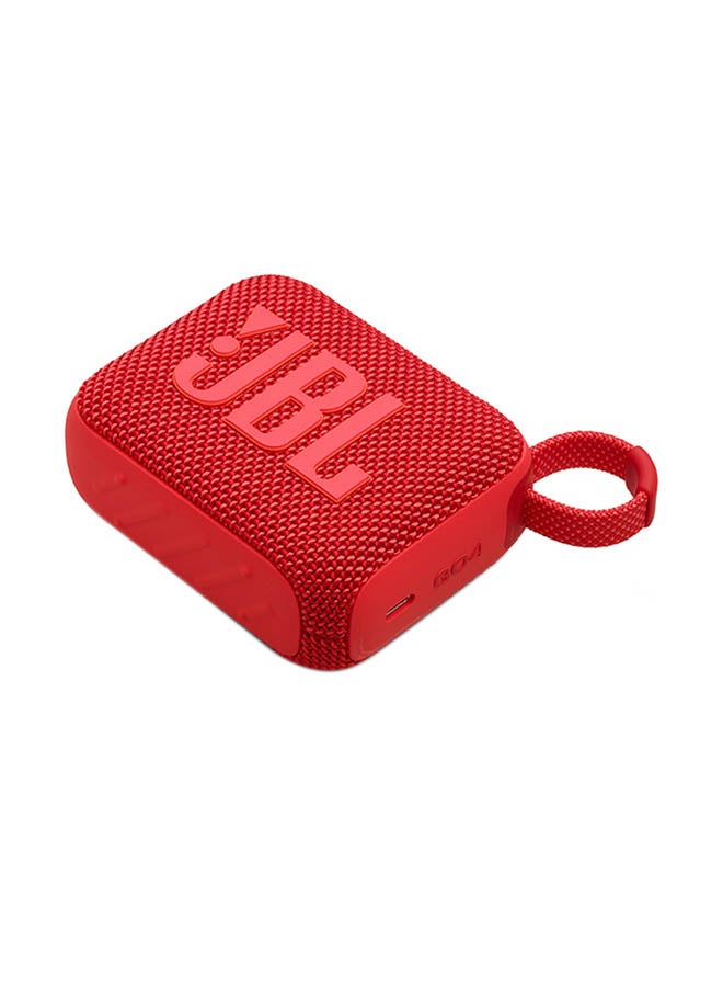 JBL Go4 Portable Waterproof Speaker Red - Image 1