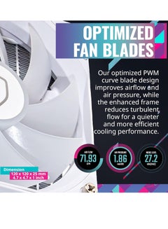 COOLER MASTER Master Liquid 360L Core White 360mm Close-Loop AIO Liquid Cooler, ARGB Sync, Gen S Coldplate Pump, 120mm PWM, CryoFuze 14W/Mk, AMD Ryzen AM5/AM4, Intel LGA1700/1200 (MLW-D36M-A18PZ-RW)  - Image 5