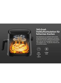 Xiaomi Air Fryer 6L XXL Hot 1500W 40° 200° Adjustable 360° Hot Air Circulation 6 Programmes Frying Without Oil 6 L 1500 W MAF08 Black  - Image 3