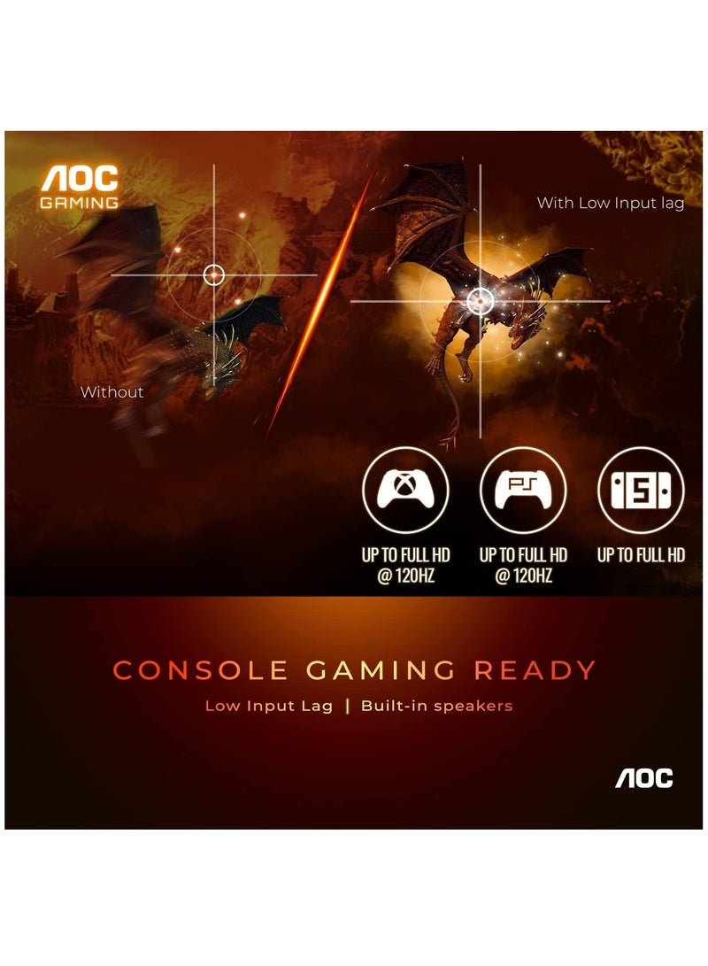 AOC - AOC C27G2Z 27 Inches Curved Frameless Ultra-Fast Gaming Monitor, FHD 1080p, 0.5ms 240Hz, FreeSync, HDMI/DP/VGA, Height Adjustable Black - Image 1