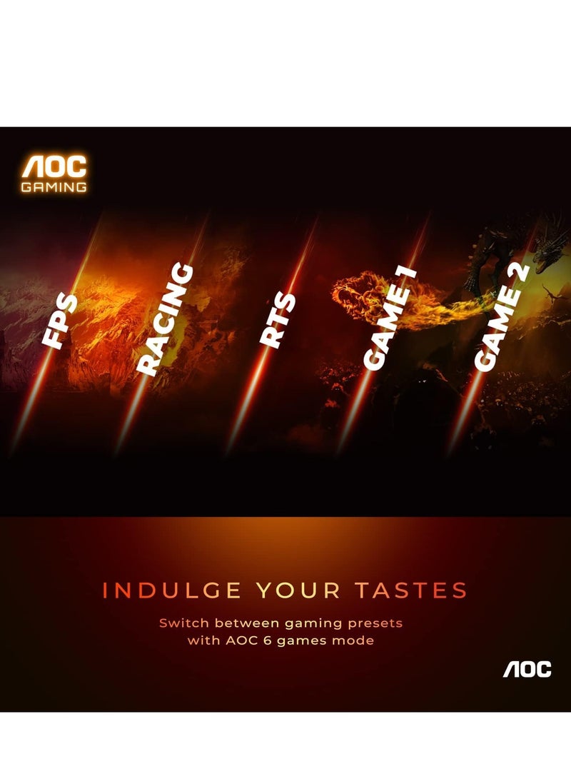 AOC - AOC C27G2Z 27 Inches Curved Frameless Ultra-Fast Gaming Monitor, FHD 1080p, 0.5ms 240Hz, FreeSync, HDMI/DP/VGA, Height Adjustable Black - Image 1