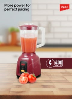 Impex Countertop Electric Kitchen Blender And Mixer 1.5 Liter Unbreakable PS Jar 400W Powerful Motor 2 Speed Control With Pulse 1.5 L 400 W BL 3500 Maroon  - Image 3