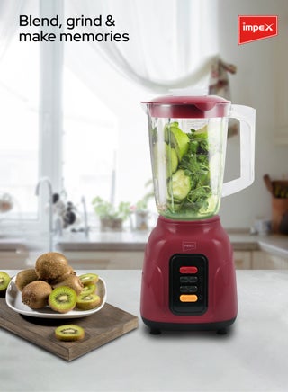 خلاط مطبخ كهربائي على سطح الطاولة وخلاط سعة 1.5 لتر، وعاء PS غير قابل للكسر، محرك قوي 400 واط، 2 تحكم في السرعة مع نبض، 1.5 لتر، 400 واط، BL 3500 ماروني - view 5