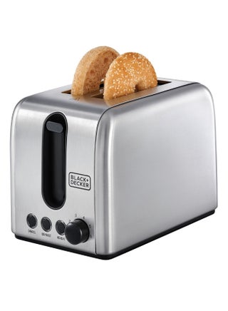 BLACK+DECKER Toaster, 2-Slice, Stainless Steel, Dual-Side Heating