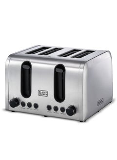 4-Slice Toaster, Double-Sided Heating, 6 Browning Levels, Defrost, Reheat, Cancel Functions, Extra-Wide Slots, Dual Browning Control, Removable Crumb Tray, 2100 W ET444-B5 Silver - pnsku/N70056616V/45/_/1710903652/4bda0766-5890-435f-97f0-332e2a47b6b6