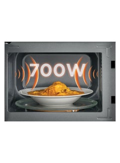 BLACK+DECKER Microwave Oven, 20L, 700W, 5 Power Levels, Defrost Function, 35-Min Timer, 255mm Glass Turntable for Even Cooking, Easy-Clean Cavity, Stylish Chrome Knobs 20 L 700 W MZ2005P-B5 Black  - Image 3