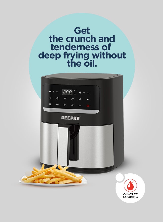 Digital Air Fryer With Vortx Air Frying Technology Oil-Free Cooking 4.5 L 1600 W GAF37517N Black/Silver - pnsku/N70056620V/45/_/1722184420/66b3a254-d486-459b-a6ff-106dde1b0ef8