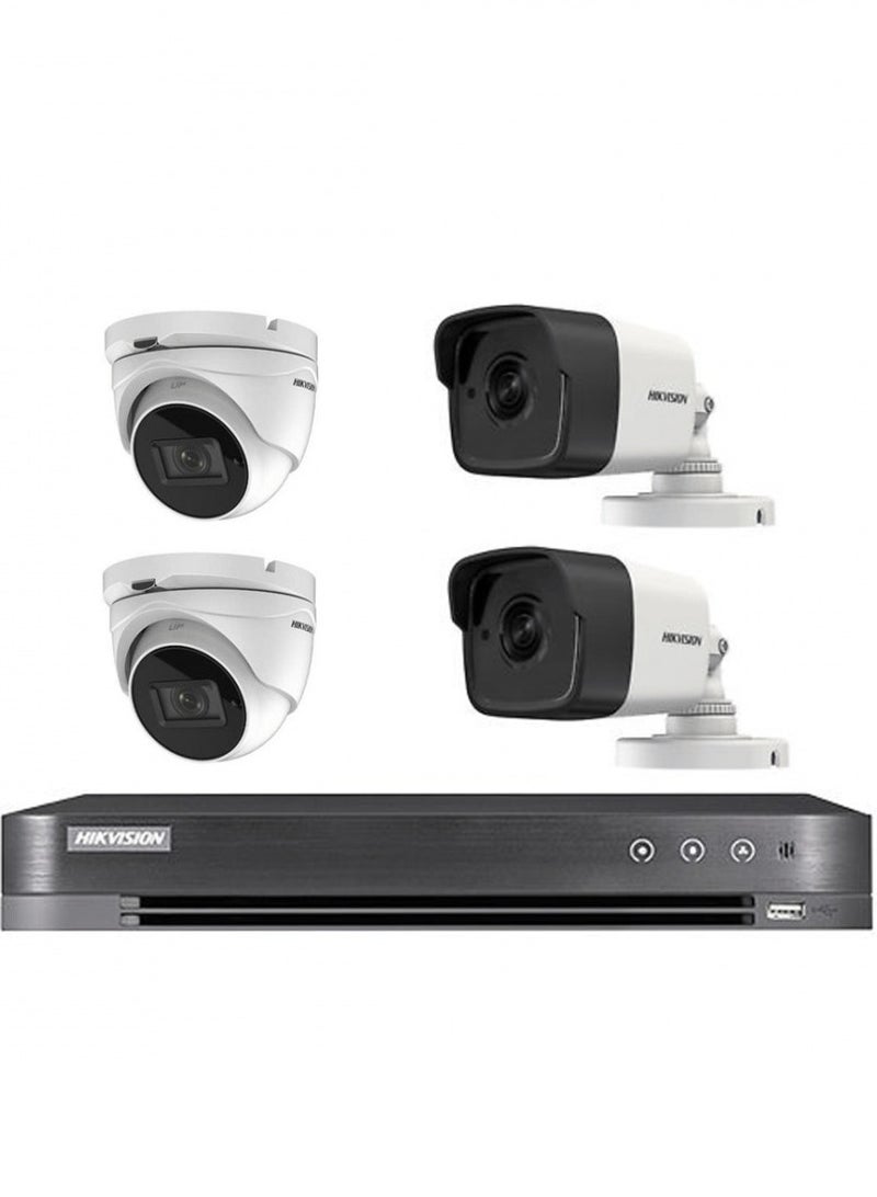 HIKVISION 4 Cameras 5 Megapixel Internal Or External With A Channel Recording Device