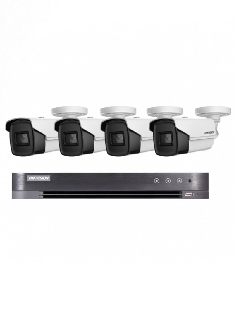 HIKVISION 4 Cameras 8 Megapixel Outdoor Night Vision 60 Meters With Channel Recording Device HD  - Image 3