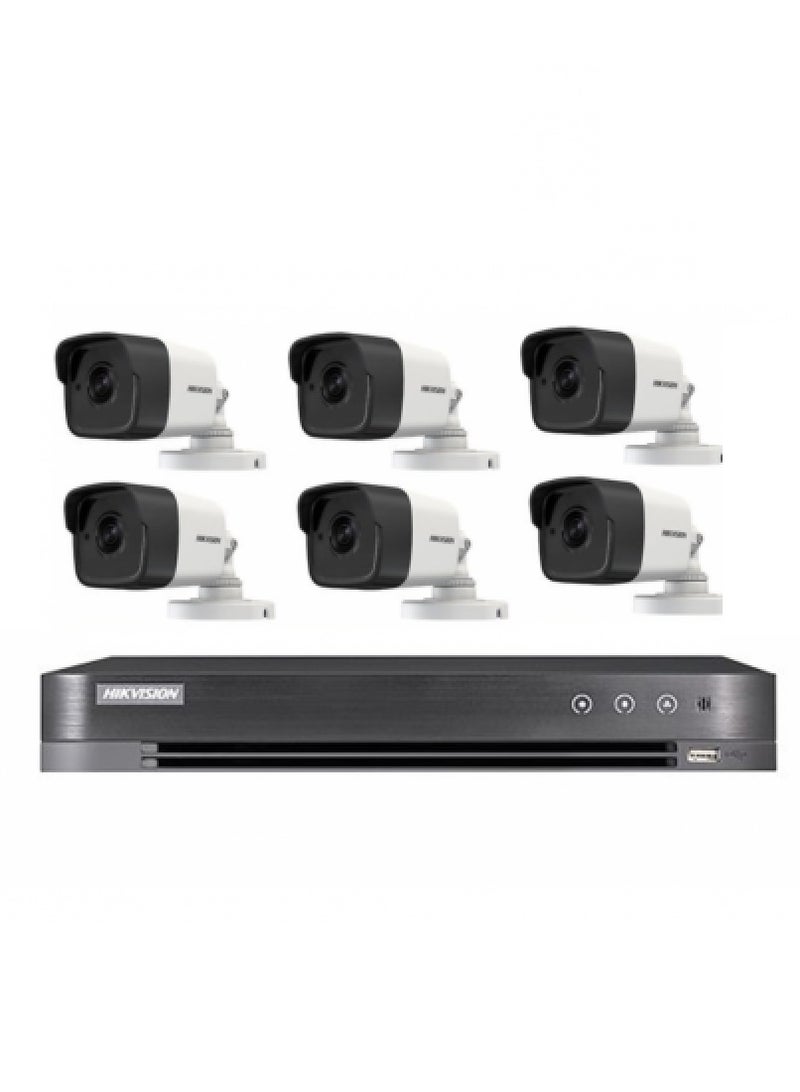 HIKVISION 6 Cameras 5 Megapixel Internal Or External With An 8 Channel Recording Device 