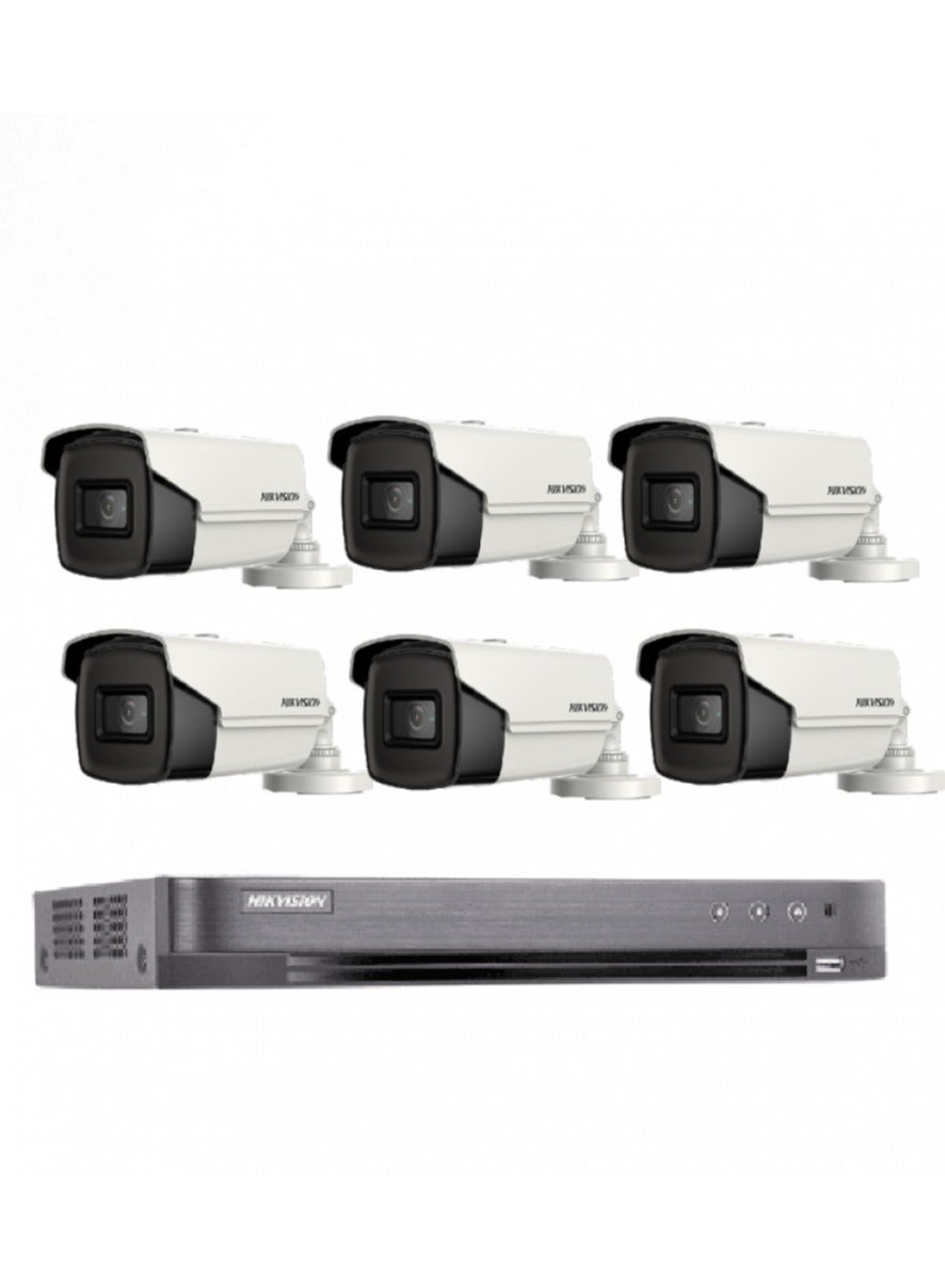 HIKVISION 6 Cameras 8 Megapixel Outdoor Night Vision 60 Meters With 8 ...
