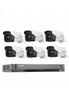 HIKVISION 6 Cameras 8 Megapixel Outdoor Night Vision 60 Meters With 8 Channel Recording Device HD  - Image 1