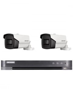 HIKVISION 2 Cameras 8 MP Outdoor Night Vision 60 Meters With 4 Channel Recording Device HD  - Image 1