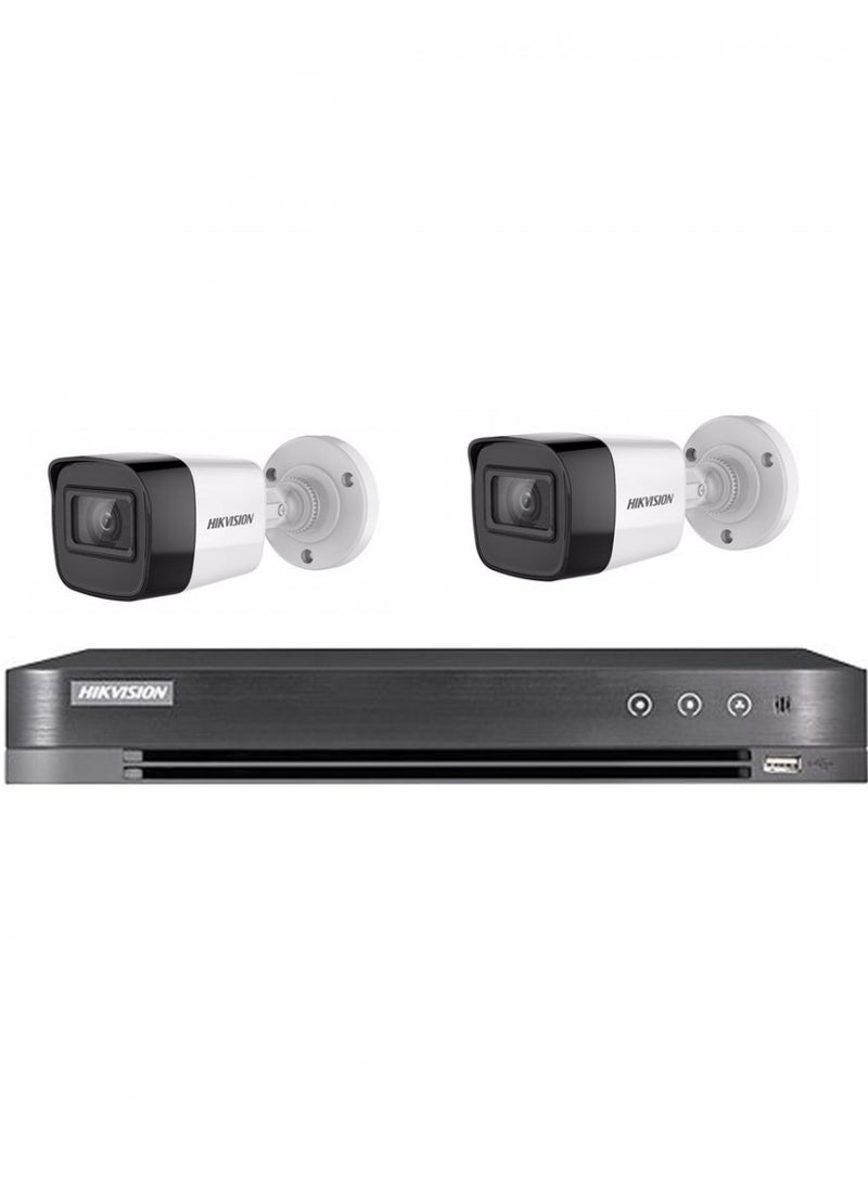 HIKVISION - 2 Cameras 8 Mega Or Internal With An External 4 Channel Recording Device - Image 1