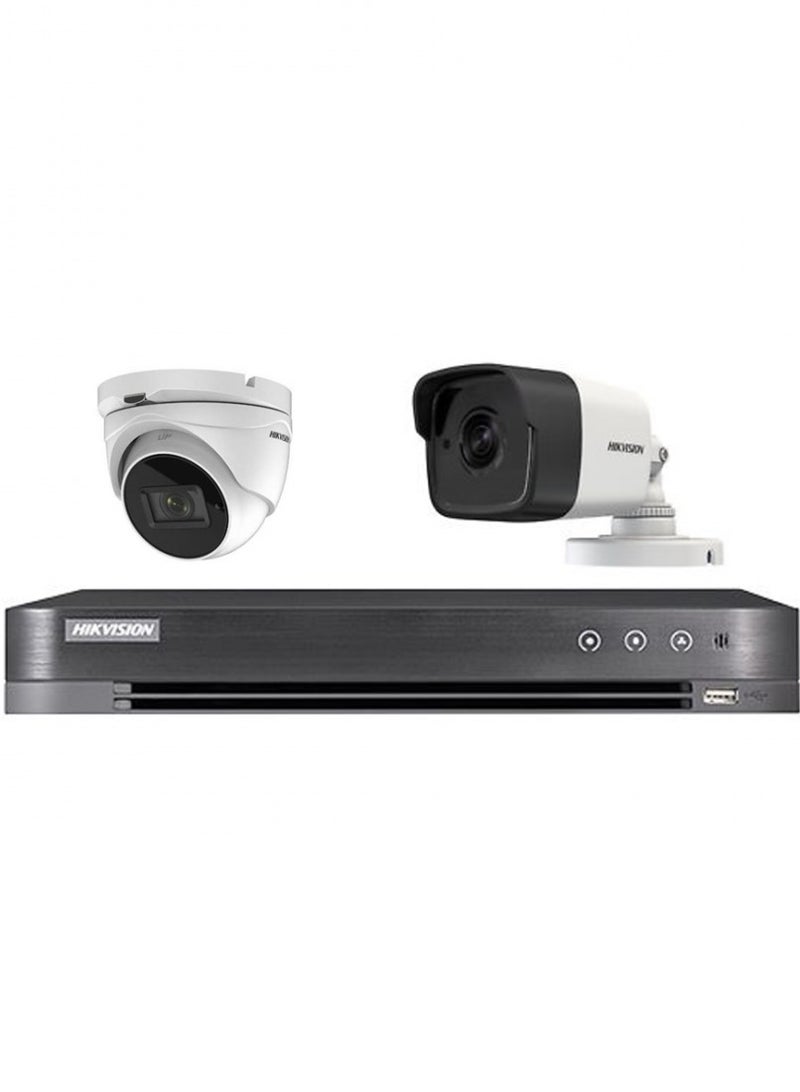 HIKVISION 2 Cameras 5 Megapixel Internal Or External With A 4 Channel Recording Device