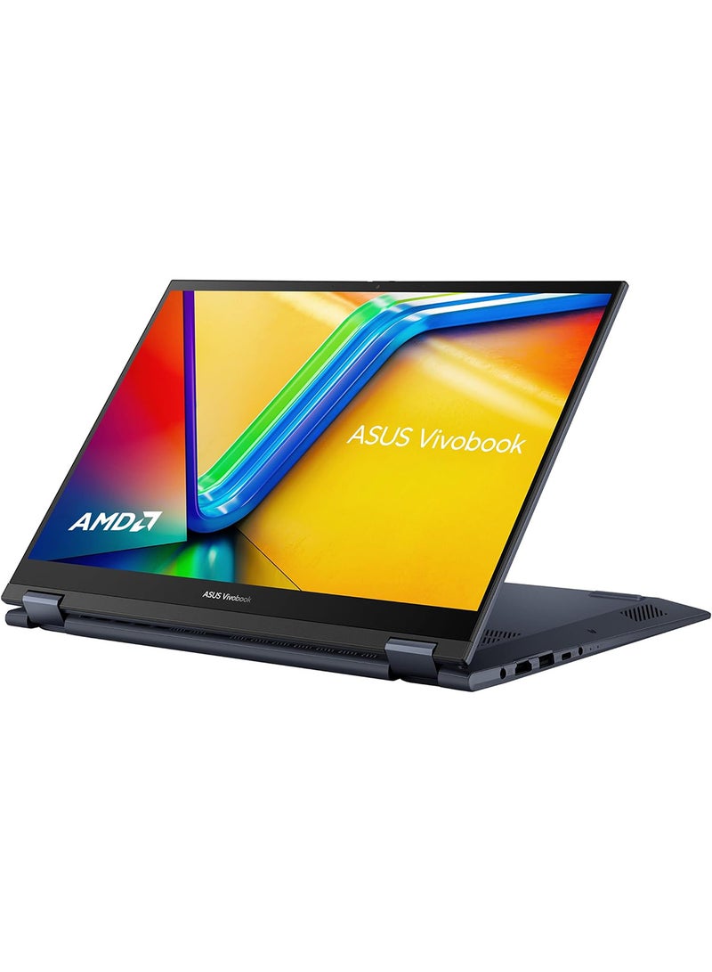 أسوس كمبيوتر محمول Vivobook S 14 Flip 2 في 1 قابل للتحويل (2023) بشاشة مقاس 14 بوصة، ومعالج AMD Ryzen 5-7530U/ذاكرة وصول عشوائي سعتها 8 جيجابايت/محرك أقراص SSD سعة 512 جيجابايت/بطاقة رسومات AMD Radeon مشتركة/نظام التشغيل Windows 11 Pro - Image 1