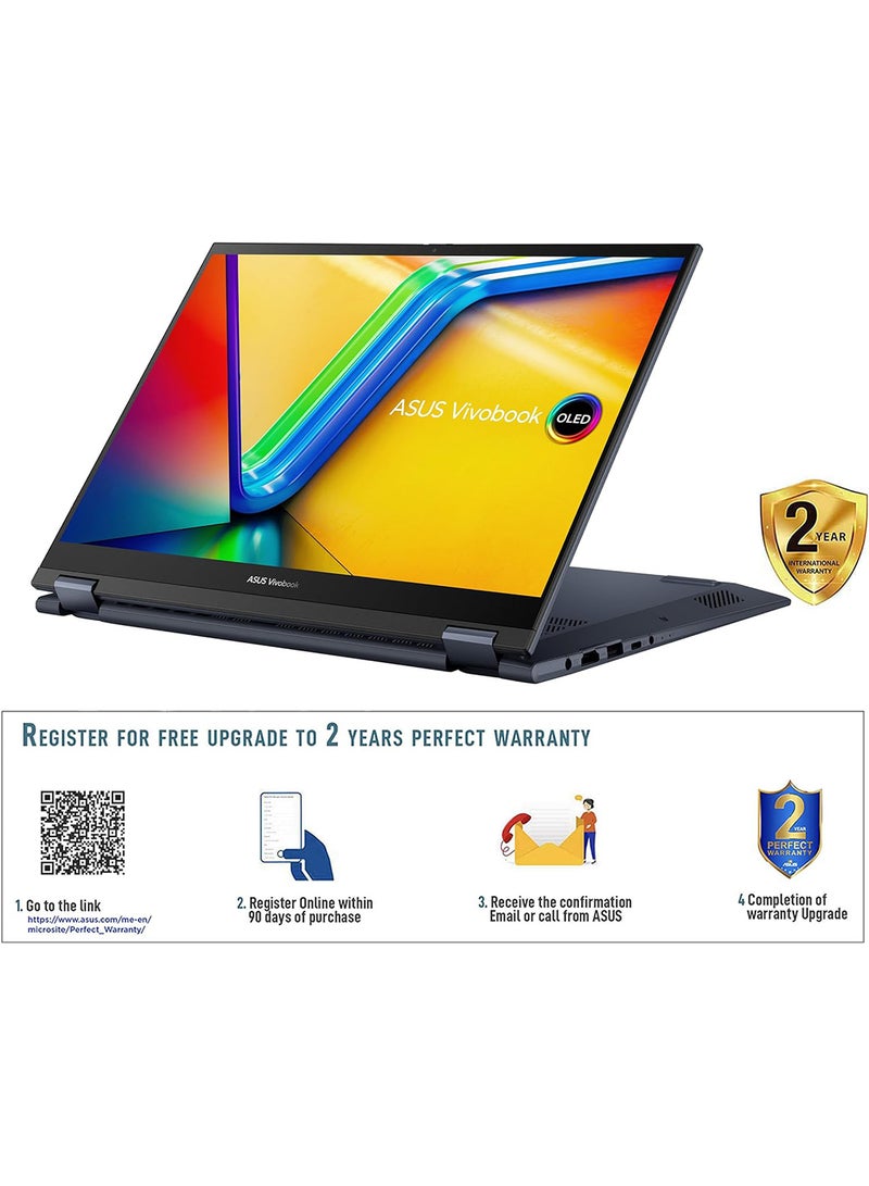 أسوس - كمبيوتر محمول Vivobook S 14 Flip OLED 2 في 1 قابل للتحويل (2023) بشاشة مقاس 14 بوصة، ومعالج Core i7-13700H/ذاكرة وصول عشوائي سعة 16 جيجابايت/محرك أقراص SSD سعة 512 جيجابايت//بطاقة رسومات Intel Iris Xe/نظام التشغيل Windows 11 Home - Image 1