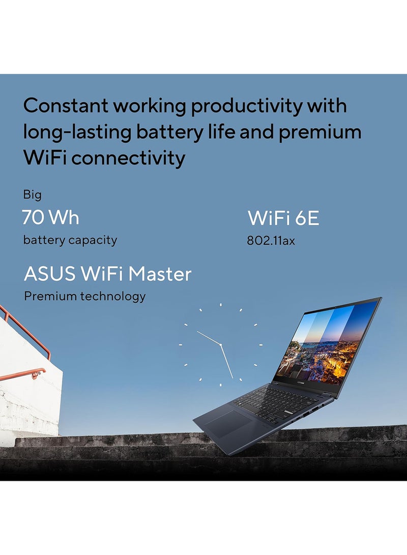 أسوس - كمبيوتر محمول Vivobook S 14 Flip OLED 2 في 1 قابل للتحويل (2023) بشاشة مقاس 14 بوصة، ومعالج Core i7-13700H/ذاكرة وصول عشوائي سعة 16 جيجابايت/محرك أقراص SSD سعة 512 جيجابايت//بطاقة رسومات Intel Iris Xe/نظام التشغيل Windows 11 Home - Image 1