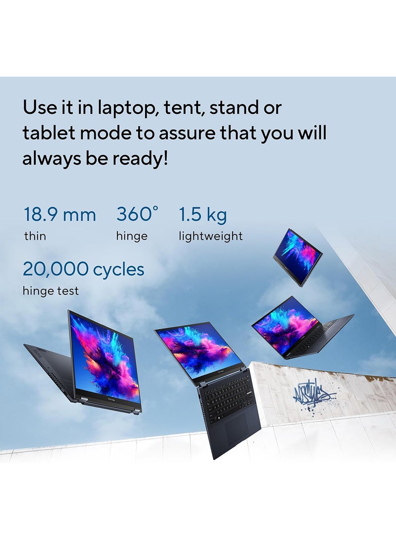 أسوس - كمبيوتر محمول Vivobook S 14 Flip OLED 2 في 1 قابل للتحويل (2023) بشاشة مقاس 14 بوصة، ومعالج Core i7-13700H/ذاكرة وصول عشوائي سعة 16 جيجابايت/محرك أقراص SSD سعة 512 جيجابايت//بطاقة رسومات Intel Iris Xe/نظام التشغيل Windows 11 Home - Image 1