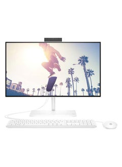 HP AIO 24 CB1025NH 23.8-Inch Display, Core i5-1235U Processr/8GB RAM/512GB SSD/Intel Iris XE Graphics/Free DOS English White  - Image 1
