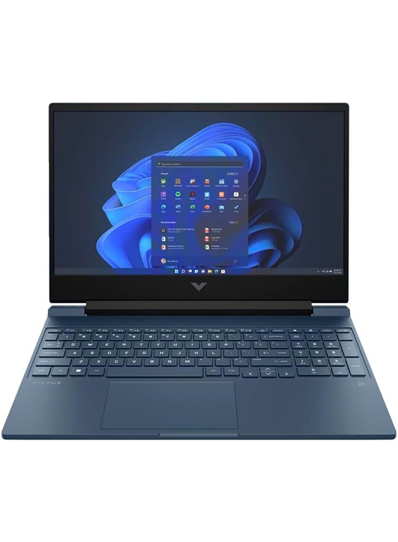 HP - Victus Gaming (2022) Laptop With 15.6-Inch Display, Core i5-12450H Processor/16GB RAM/512GB SSD/4GB NVIDIA GeForce RTX 3050 Graphics/Windows 11 Home English/Arabic Blue - Image 1