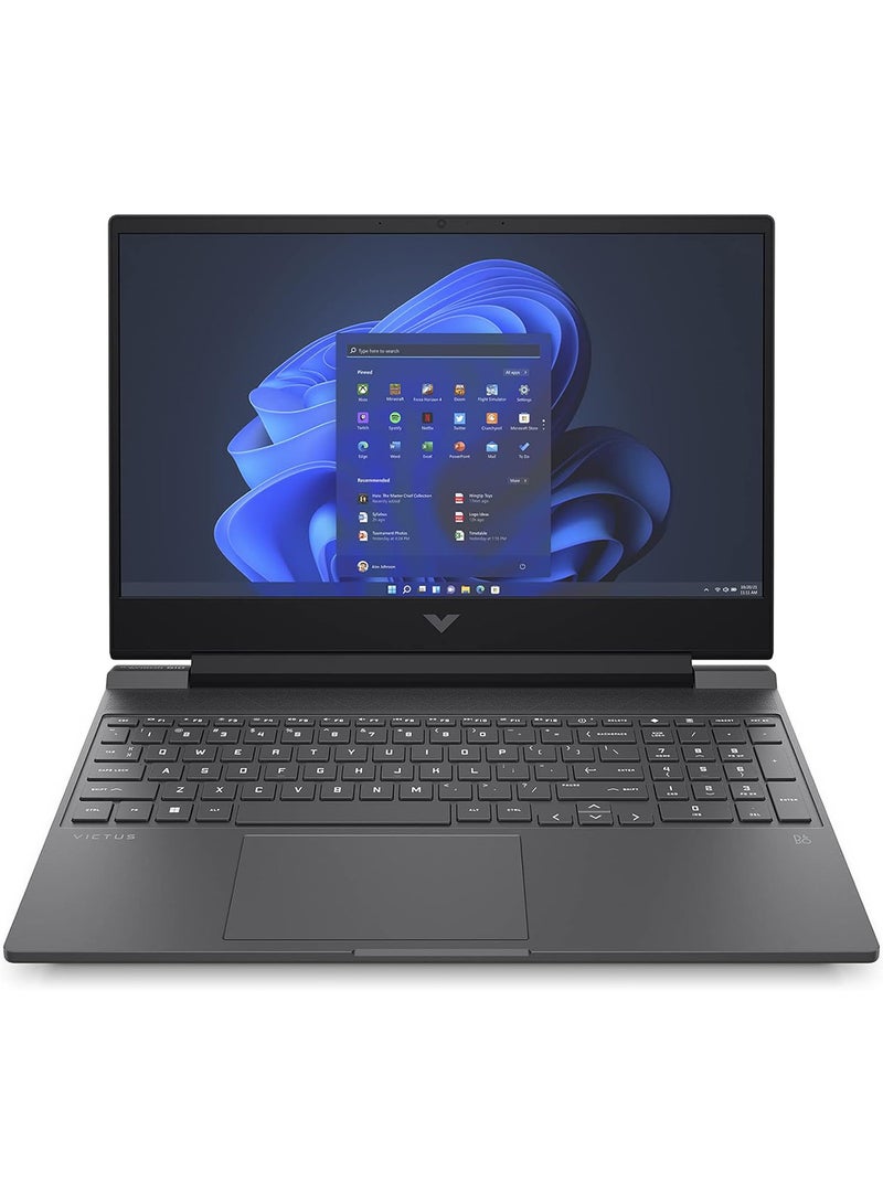 HP (Upgraded Version) Victus Gaming (2022) Laptop With 15.6-Inch Display, Core i5-12450H Processor/8GB RAM/512GB SSD/4GB NVIDIA GeForce RTX 2050 Graphics/Windows 11 Home/English + Headset + Mouse English/Arabic Silver English/Arabic Silver - Image 1
