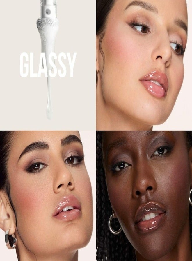 HUDA BEAUTY - Faux Filler Shiny Non-Sticky Lip Gloss Glassy - Clear 0.13FL.OZ / 3.9ml Glassy - Image 1
