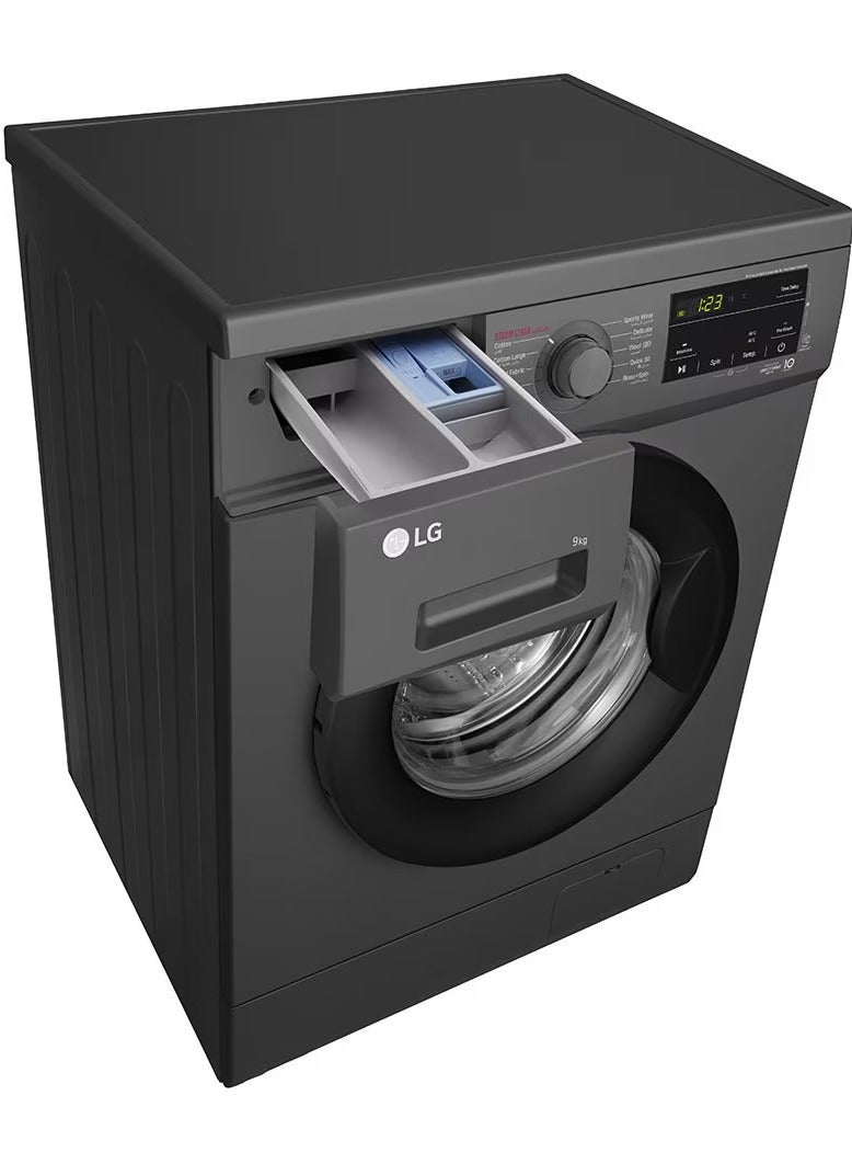 LG 2023 Front Load Washing Machine One Year Brand Warranty 9 kg F4J3VYG6J Black  - Image 3