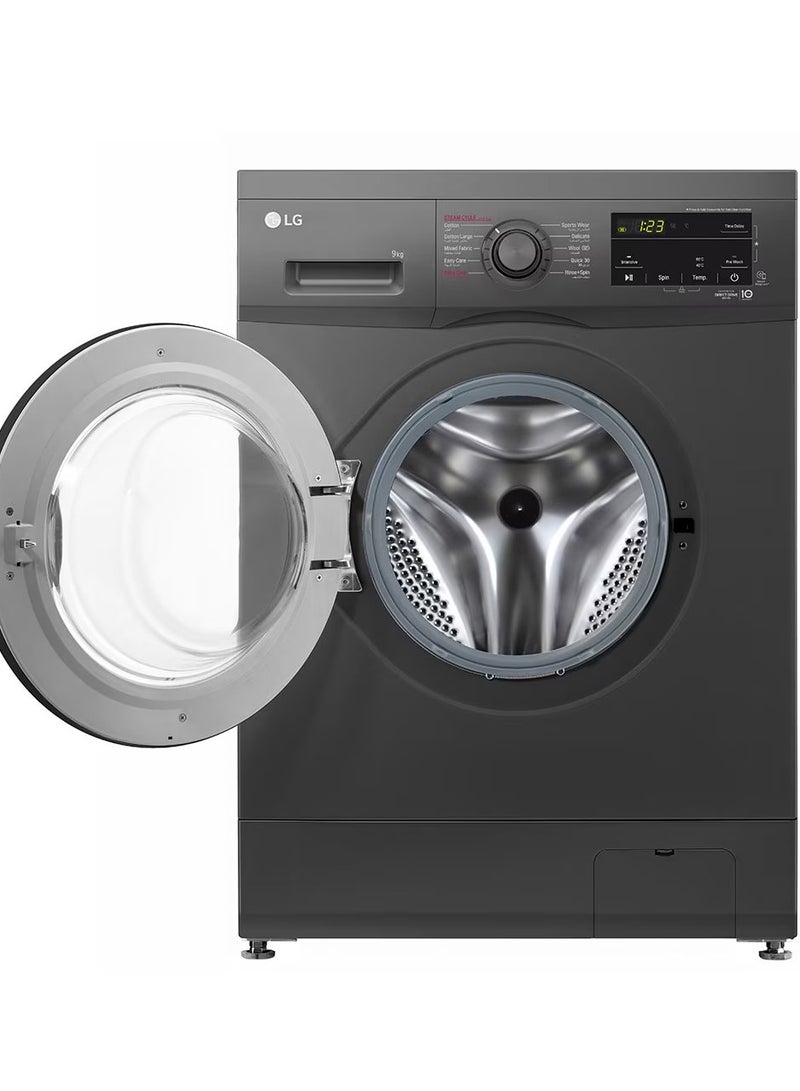 LG 2023 Front Load Washing Machine One Year Brand Warranty 9 kg F4J3VYG6J Black  - Image 2