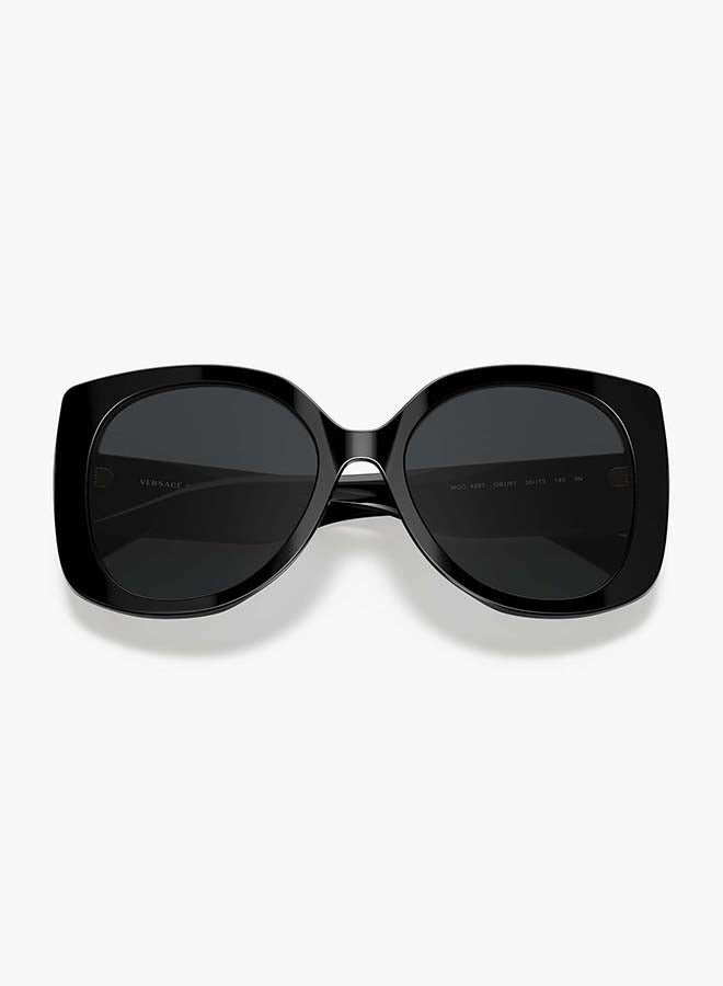 فيرزاتشي Women's Rectangular Sunglasses - VE4387 GB187 56 - 56 Mm  - Image 4