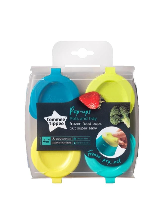 tommee tippee Pop Up Freezer Pots And Tray  - Image 1