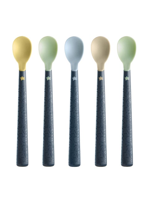 Softee Weaning Spoons 5-Pack, Anti-Microbial, Soft-Tip for Easy Feeding, BPA-Free for Ages 4M+