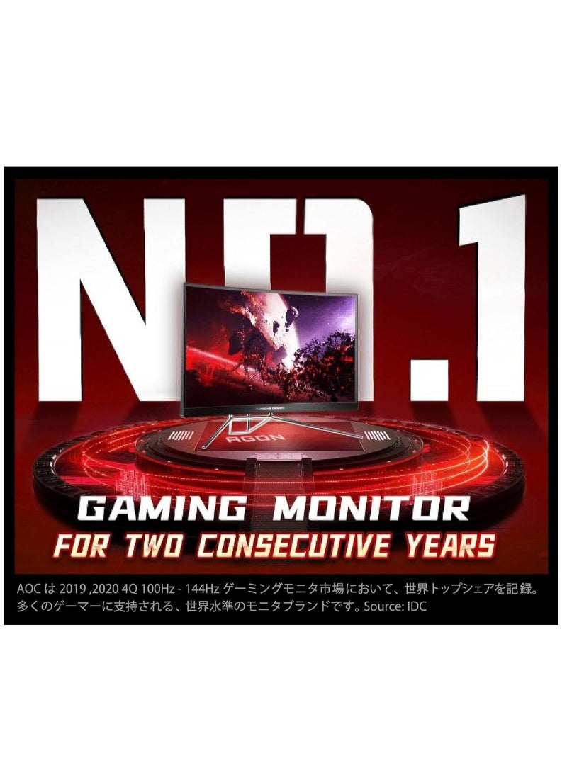 AOC - 24G4 24 (IPS) Gaming Monitor, FHD 1920×1080 Display,180Hz, 1ms(GtG), HDR10, HDMI 2.0 x 1, DisplayPort 1.4 x 1, Adaptive Sync, 16.7 M Display Colors & Adjustable Stand Black & Red - Image 1