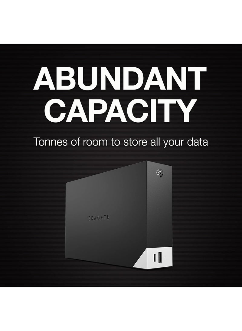 Seagate - One Touch 12TB Desktop External Hard Drive, With Built-In Hub, USB-C and USB 3.0 Port, Compatible with Windows and Mac, Seagate Toolkit Backup Software Included, Black | STLC12000400 12 TB - Image 1