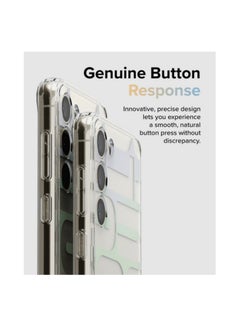 Ringke Fusion Design Compatible With Samsung Galaxy S23 Case Clear Hard Back Shockproof TPU Bumper Phone Cover for Women And Men SEOUL  - Image 3