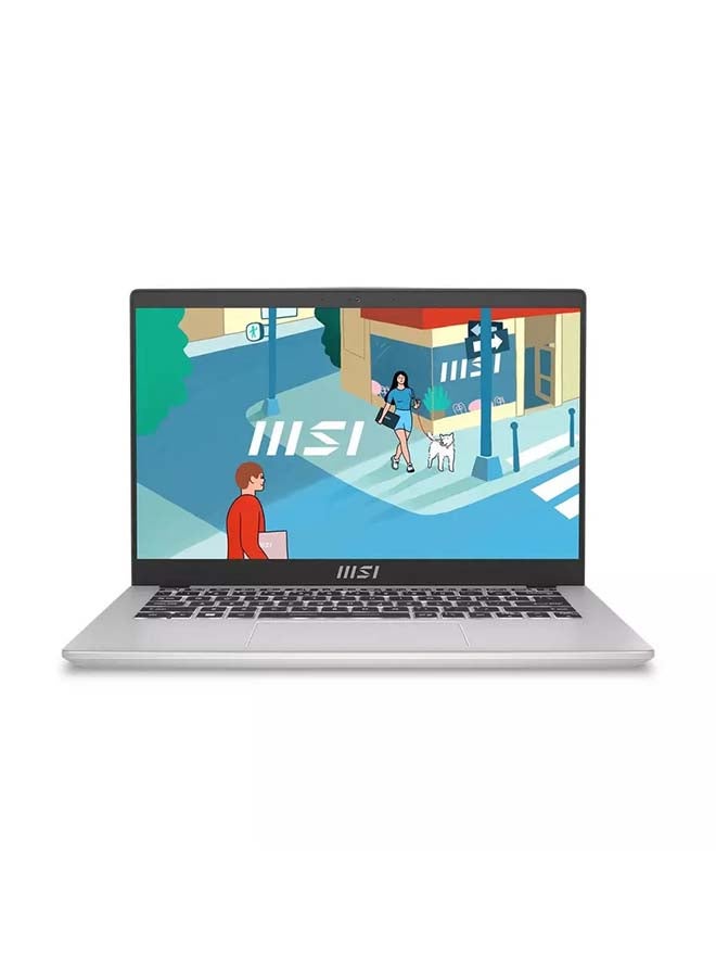MSI - Modern 14 C7M Laptop With 14-Inch FHD Display, AMD Ryzen 7-7730 Processor/8GB RAM/512GB SSD/AMD Radeon Graphics/Windows 11 English/Arabic Urban Silver - Image 1