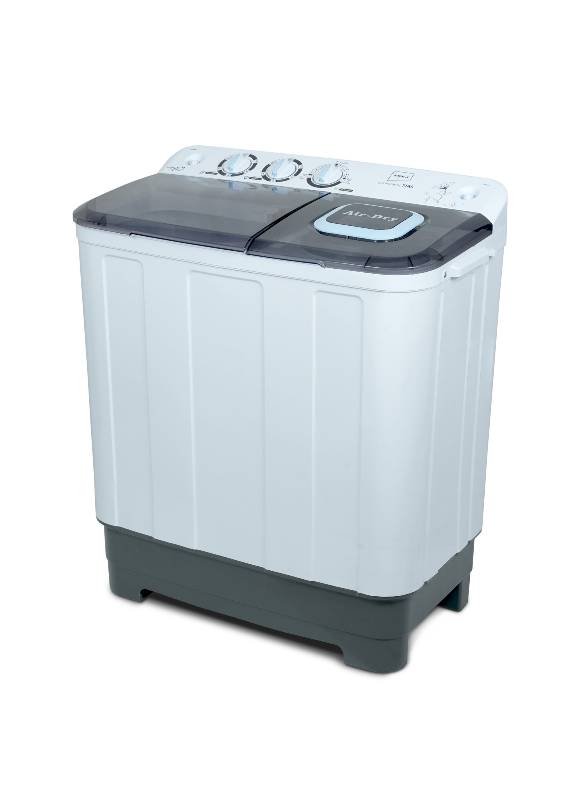 Impex Twin Tub Semi-Automatic Washing Machine WM 4204A Black/White/Grey 