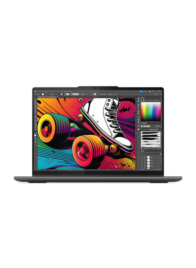 لينوفو - لابتوب يوجا 7 14IML9 2 في 1 قابل للتحويل بشاشة OLED مقاس 14 بوصة ودقة 2.8K ومعالج كور i7 وذاكرة وصول عشوائي رام سعة 16 جيجابايت ومحرك أقراص اس اس دي سعة 1 تيرابايت ونظام تشغيل ويندوز 11 ومعالج انتل ايريس اكس اي مدمج الإنجليزية/العربية رمادي عاصفي - Image 1