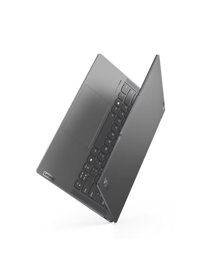 لينوفو - لابتوب يوجا 7 14IML9 2 في 1 قابل للتحويل بشاشة OLED مقاس 14 بوصة ودقة 2.8K ومعالج كور i7 وذاكرة وصول عشوائي رام سعة 16 جيجابايت ومحرك أقراص اس اس دي سعة 1 تيرابايت ونظام تشغيل ويندوز 11 ومعالج انتل ايريس اكس اي مدمج الإنجليزية/العربية رمادي عاصفي - Image 1