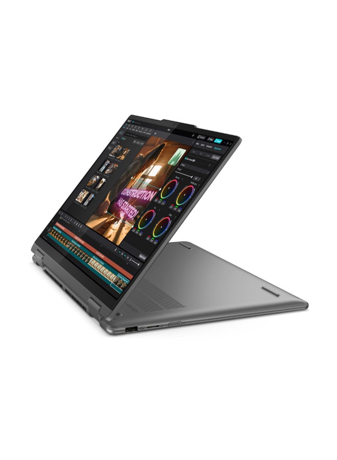 لينوفو - لابتوب يوجا 7 14IML9 2 في 1 قابل للتحويل بشاشة OLED مقاس 14 بوصة ودقة 2.8K ومعالج كور i7 وذاكرة وصول عشوائي رام سعة 16 جيجابايت ومحرك أقراص اس اس دي سعة 1 تيرابايت ونظام تشغيل ويندوز 11 ومعالج انتل ايريس اكس اي مدمج الإنجليزية/العربية رمادي عاصفي - Image 1