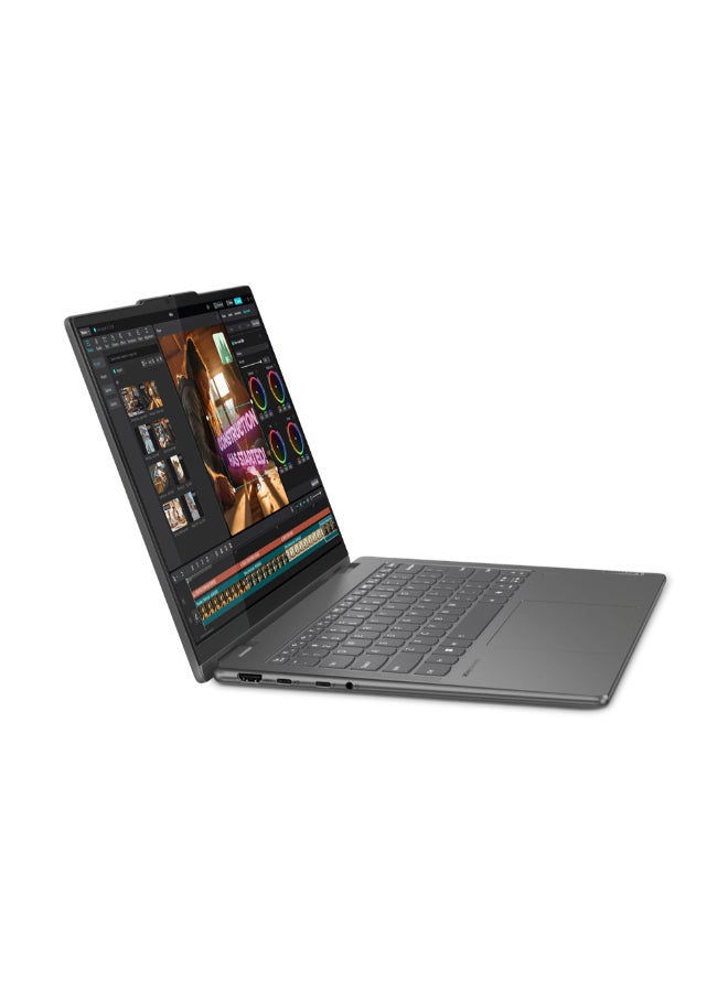 لينوفو - لابتوب يوجا 7 14IML9 2 في 1 قابل للتحويل بشاشة OLED مقاس 14 بوصة ودقة 2.8K ومعالج كور i7 وذاكرة وصول عشوائي رام سعة 16 جيجابايت ومحرك أقراص اس اس دي سعة 1 تيرابايت ونظام تشغيل ويندوز 11 ومعالج انتل ايريس اكس اي مدمج الإنجليزية/العربية رمادي عاصفي - Image 1