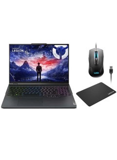 Lenovo Legion Pro 5 16IRX9 Gaming Laptop With 16-Inch 144Hz Display, Core i7-14700HX Processor/16GB RAM/1TB SSD/8GB Nvidia Geforce RTX 4060 Graphics Card/Windows 11 With Lenovo Legion M300s RGB Gaming Mouse + Lenovo Legion Gaming Speed Mouse Pad M English/Arabic Onyx Grey  - Image 1