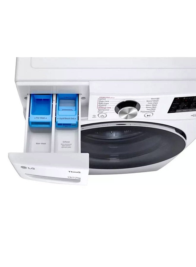 Front Load Washer Dryer Combo 19/12kg White WS1912WHT White