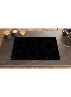 Ariston Built In Electric Vitro Ceramic Hob 90 cm 5 Cooking Zones Black HR9020B Black Glass  - Image 2