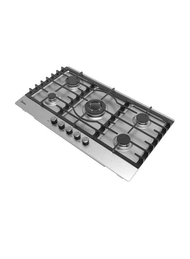 مديا مسطح غاز 90 سم 5 شعلة ستانلس ستيل 90SQ005 ستانلس ستيل - Image 3