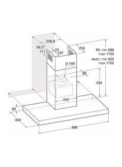 Ariston T Box 90 cm Stainless Steel AHBS9.3FLLX Inox  - Image 4